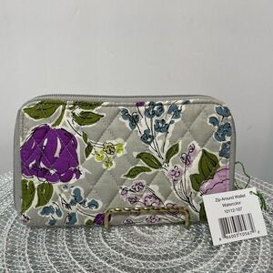Vera Bradley Zip Around Wallet Watercolor NWT